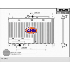 119.095 AHE Радиатор, охлаждение двигателя