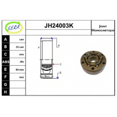 JH24003K SERA Шарнирный комплект, приводной вал