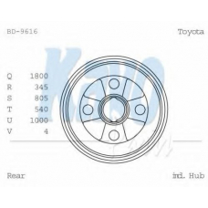 BD-9616 KAVO PARTS Тормозной барабан