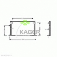 94-6336 KAGER Конденсатор, кондиционер