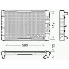 DRM33034 DENSO Радиатор, охлаждение двигателя