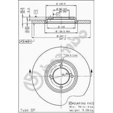 08.2275.10 BREMBO Тормозной диск