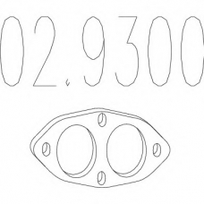 02.9300 MTS Прокладка, труба выхлопного газа