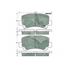 GDB3221 TRW Комплект тормозных колодок, дисковый тормоз