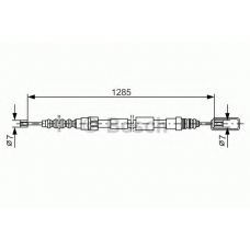 1 987 477 155 BOSCH Трос, стояночная тормозная система