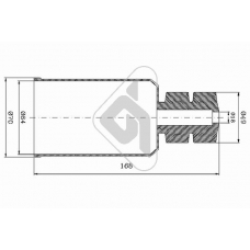 KP060 HUTCHINSON Пылезащитный комплект, амортизатор