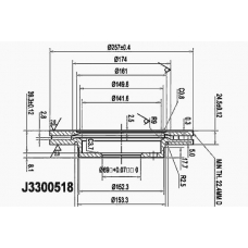 J3300518 NIPPARTS Тормозной диск