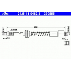 24.5111-0462.3 ATE Тормозной шланг