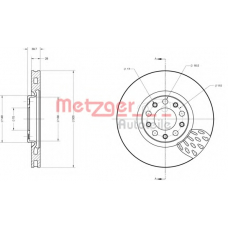 6110558 METZGER Тормозной диск