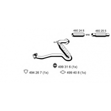 330428 ERNST Труба выхлопного газа