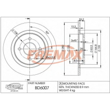 BD-6007 FREMAX Тормозной диск