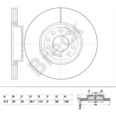 BR 346 VA100 BRECK Тормозной диск