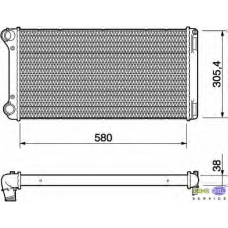 8MK 376 754-431 HELLA Радиатор, охлаждение двигателя