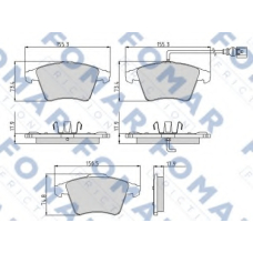 FO 918981 FOMAR ROULUNDS Комплект тормозных колодок, дисковый тормоз