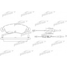 PBP1410 PATRON Комплект тормозных колодок, дисковый тормоз