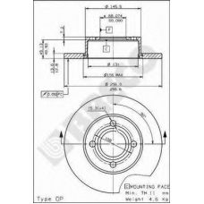 BS 7459 BRECO Тормозной диск