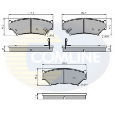 CBP3587 COMLINE Комплект тормозных колодок, дисковый тормоз