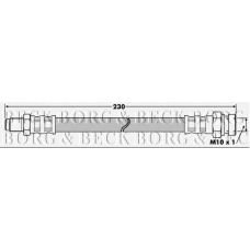 BBH7502 BORG & BECK Тормозной шланг