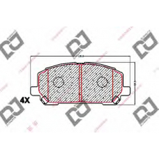 BP1604 DJ PARTS Комплект тормозных колодок, дисковый тормоз