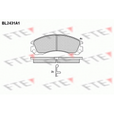 BL2431A1 FTE Комплект тормозных колодок, дисковый тормоз