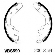 VBS590 MOTAQUIP Комплект тормозных колодок