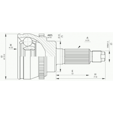 CVJ5381.10 OPEN PARTS Шарнирный комплект, приводной вал