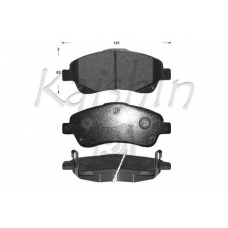 D2233 KAISHIN Комплект тормозных колодок, дисковый тормоз