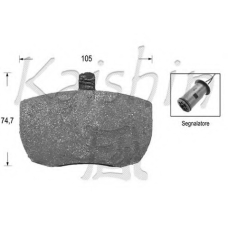 D5303 KAISHIN Комплект тормозных колодок, дисковый тормоз