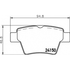 8DB 355 011-821 HELLA PAGID Комплект тормозных колодок, дисковый тормоз