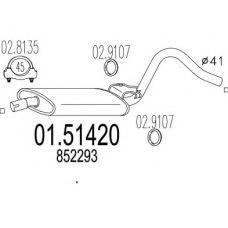 01.51420 MTS Средний глушитель выхлопных газов