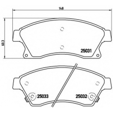 P 59 076 BREMBO Комплект тормозных колодок, дисковый тормоз