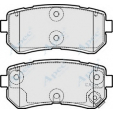PAD1955 APEC Комплект тормозных колодок, дисковый тормоз