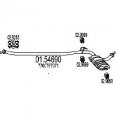 01.54690 MTS Средний глушитель выхлопных газов