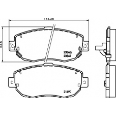 8DB 355 010-151 HELLA PAGID Комплект тормозных колодок, дисковый тормоз