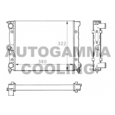 100958 AUTOGAMMA Радиатор, охлаждение двигателя