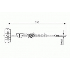 1 987 482 225 BOSCH Трос, стояночная тормозная система