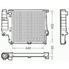 DRM05038 DENSO Радиатор, охлаждение двигателя