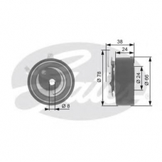 T43048 GATES Натяжной ролик, ремень грм