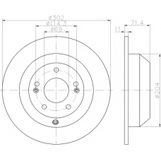 MDC2245 MINTEX Тормозной диск