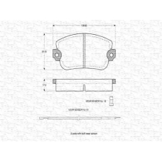 363702160664 MAGNETI MARELLI Комплект тормозных колодок, дисковый тормоз