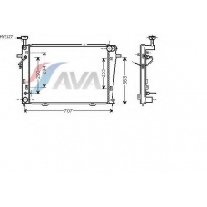 HY2127 AVA Радиатор, охлаждение двигателя