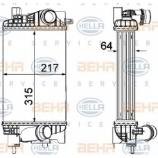 8ML 376 756-421 HELLA Интеркулер