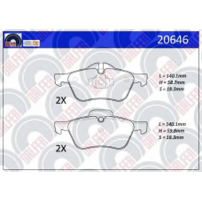 20646 GALFER Комплект тормозных колодок, дисковый тормоз