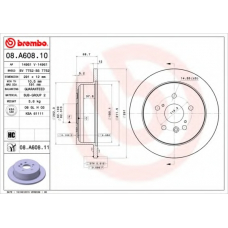 08.A608.10 BREMBO Тормозной диск