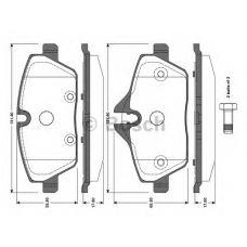 0 986 TB3 112 BOSCH Комплект тормозных колодок, дисковый тормоз