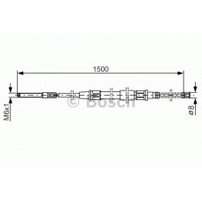 1 987 477 168 BOSCH Трос, стояночная тормозная система