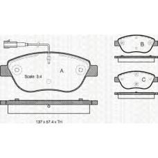 8110 15020 TRIDON Brake pads - front