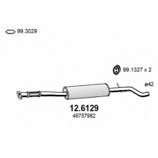12.6129 ASSO Средний глушитель выхлопных газов