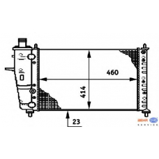 8MK 376 720-331 HELLA Радиатор, охлаждение двигателя