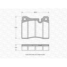 363702160109 MAGNETI MARELLI Комплект тормозных колодок, дисковый тормоз